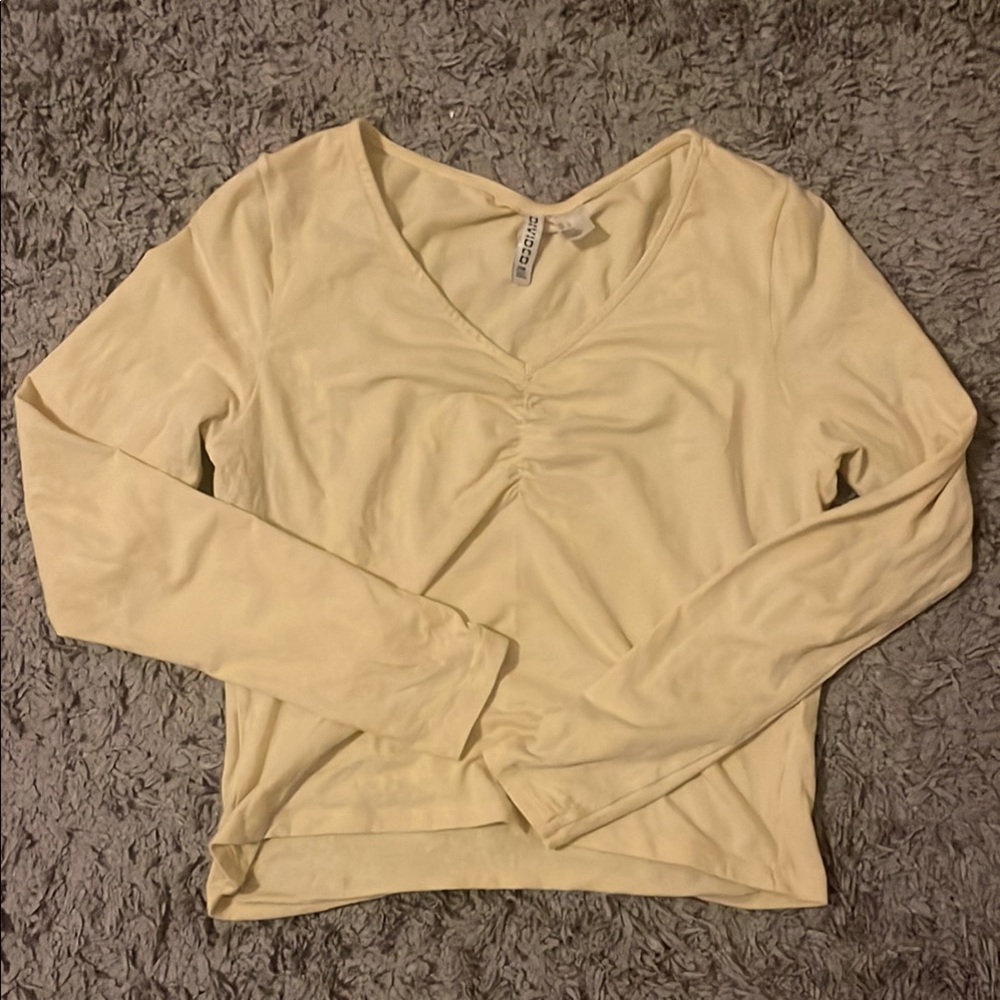 H&M Yellow Fitted Top